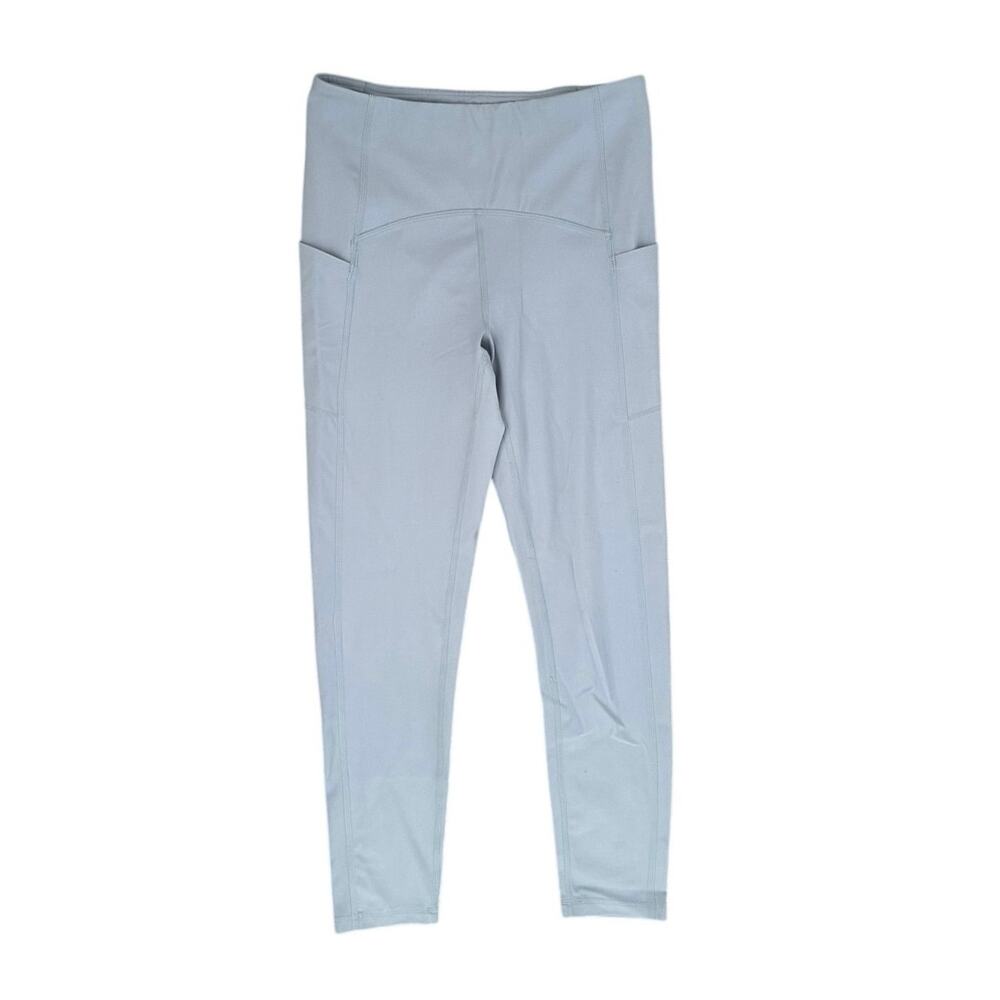 Zella High Waist Pocket Leggings Pilatescore Yoga Activewear Sky Blue Small